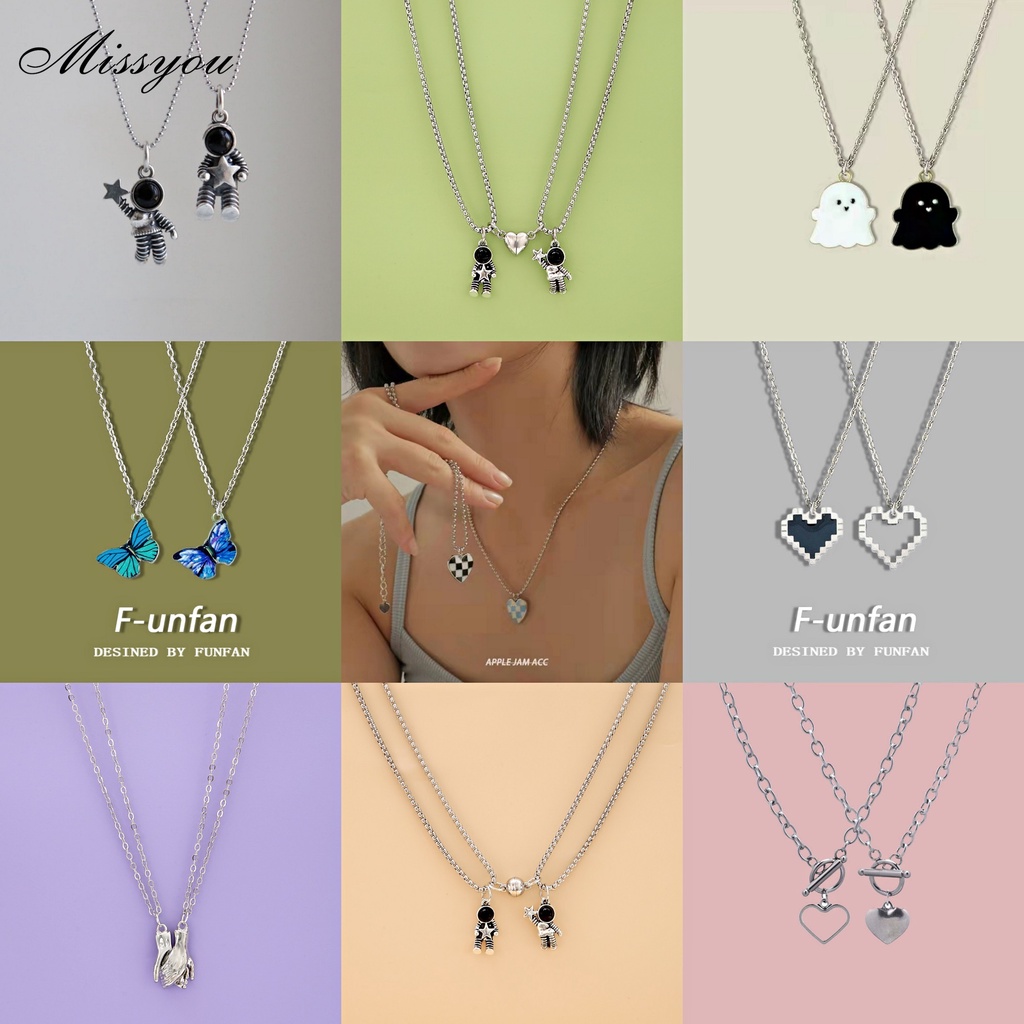 Korean Couple Necklace Titanium Necklaces Pendants Cute Necklaces For Couples  Matching Necklaces For Couples Gx537 - Necklace - AliExpress