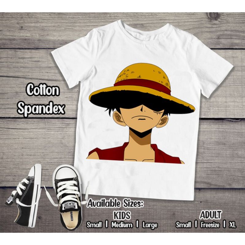 LUFFY ONE PIECE (NEW DESIGNS) T-SHIRT FOR KIDS AND  ADULTS.UNISEX.SUBLIMATION PRINT