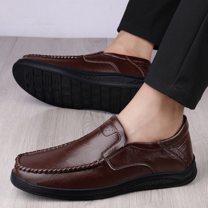 Men's Genuine Leather Loafers Male Casual Leather Shoes Doug Boat ...