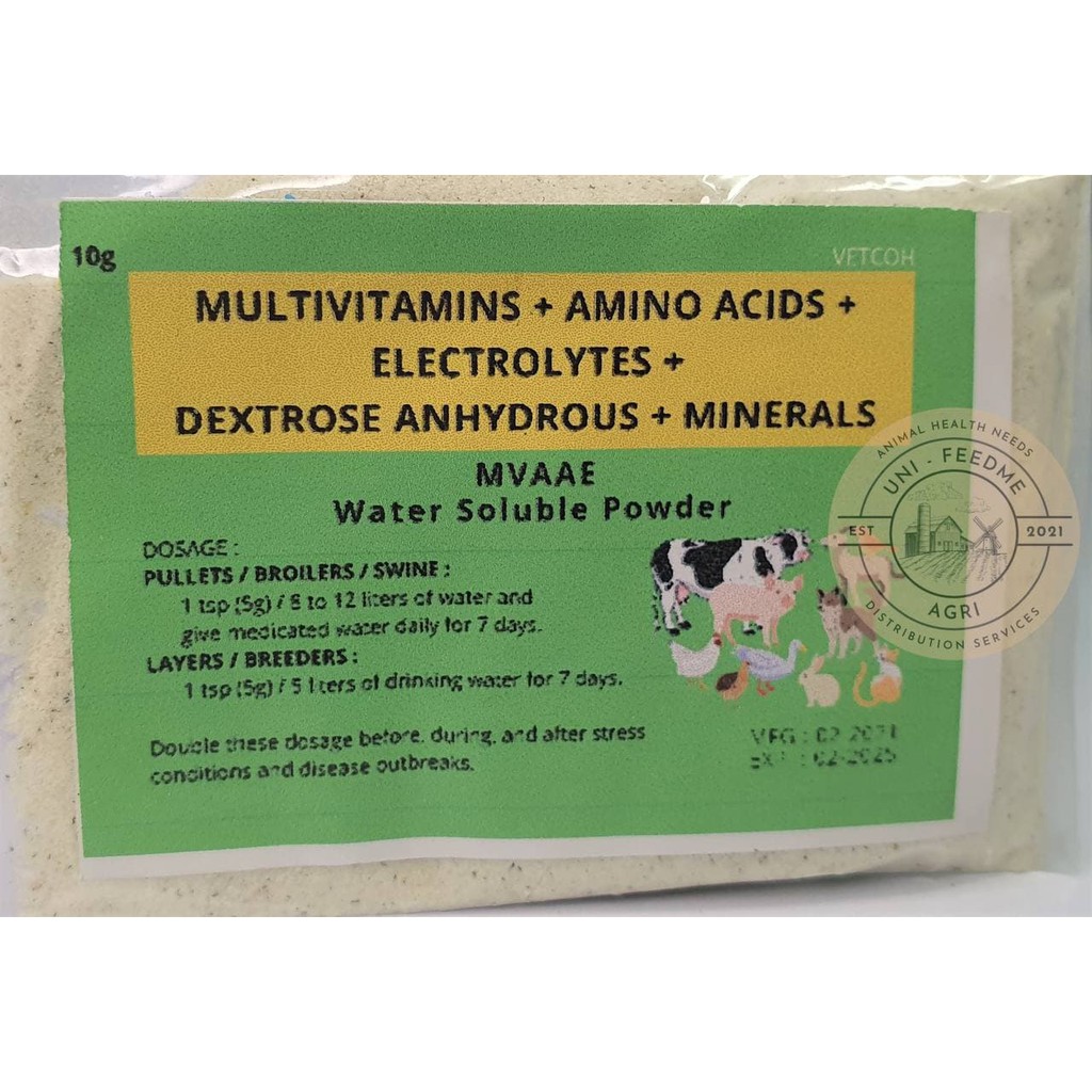 VETCOH MVAAE MULTIVITAMINS + AMINO ACIDS + ELECTROLYTES + DEXTROSE