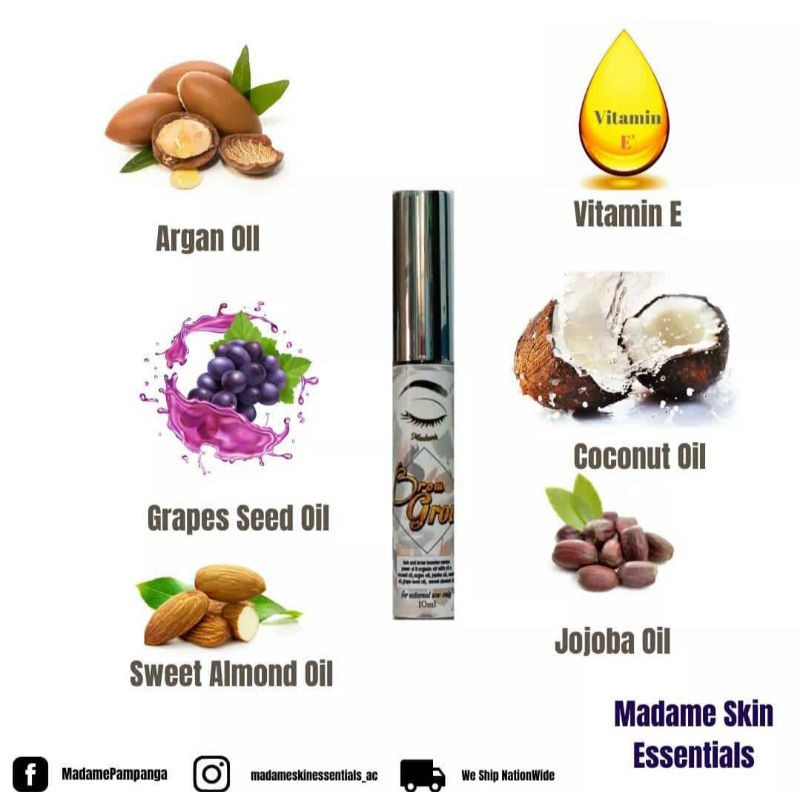 CODEyelash and Brow serum(6Coldpressed oil+ vitamin E oil) Shopee Philippines