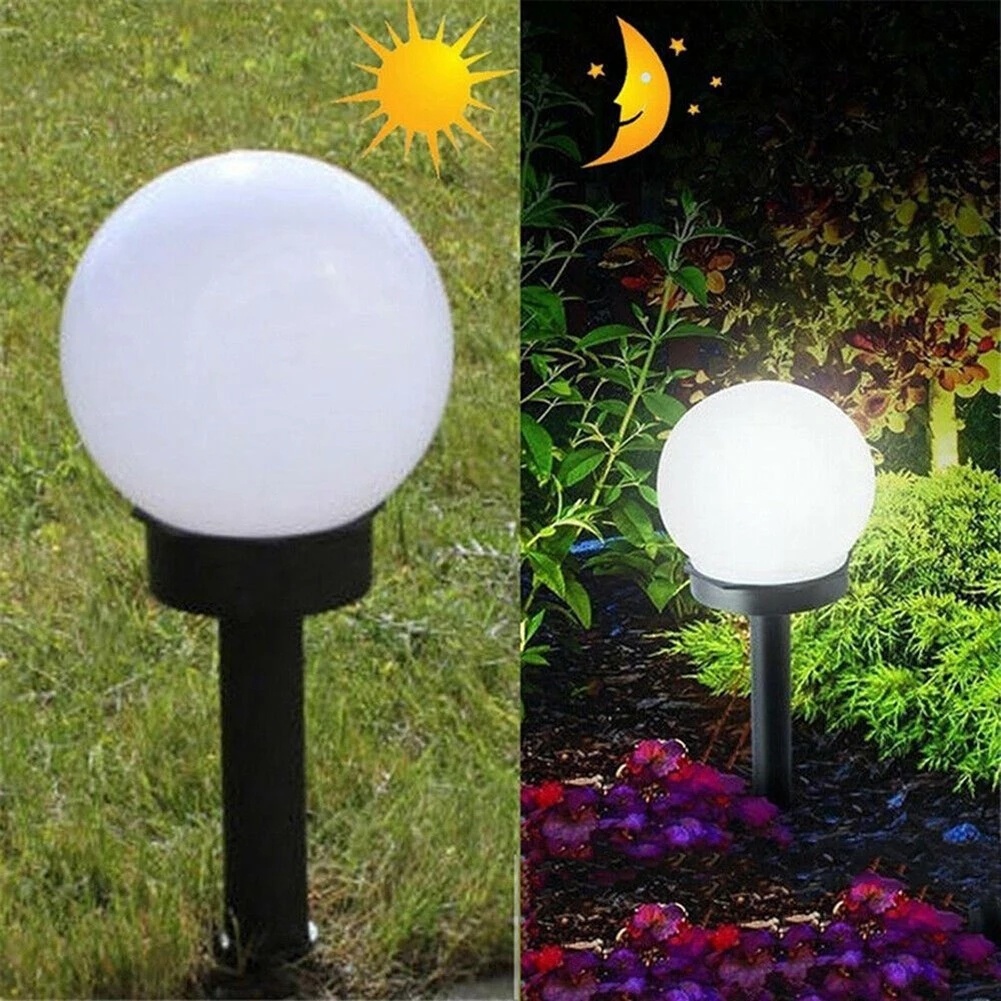 LED Solar Garden Light Outdoor Waterproof Round Light Control Ground ...