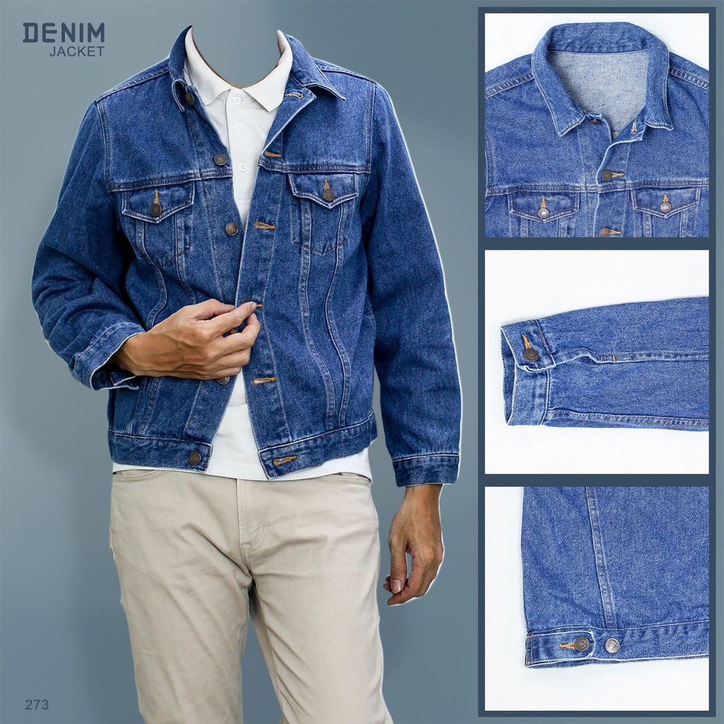 American JEAN JACKET 2HAND (DENIM JACKET) | Shopee Philippines