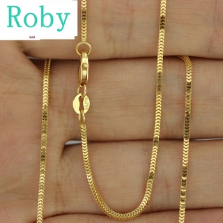 18K Saudi Gold Necklace Gold Necklace Gold Lock Bone Of Box Chain Necklace