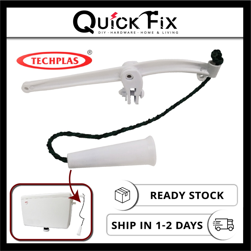 QuickFix TECHPLAS High Level Cistern Toilet Flush Handle with Nylon ...