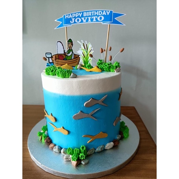 How to make a fisherman cake topper