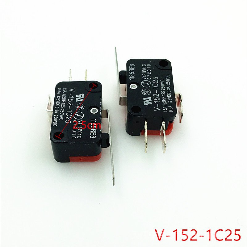 Stroke Switch V-152-1C25 Miniature Micro 3-Pin Long Handle With Iron ...