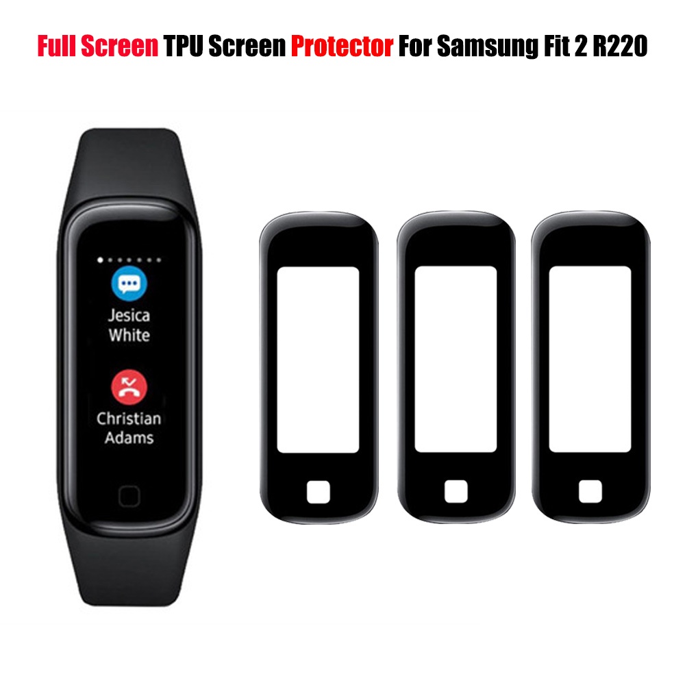 3PCS HD Protection Film For Samsung Galaxy Fit 2 R220 Smart Watch Full