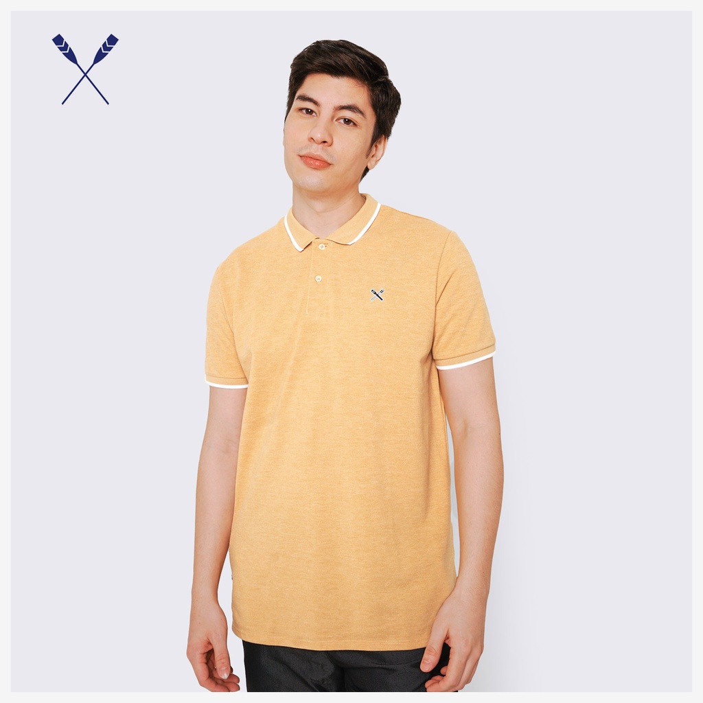 Regatta Polo Shirt With Contrast Trim For Men (Mustard) Shopee