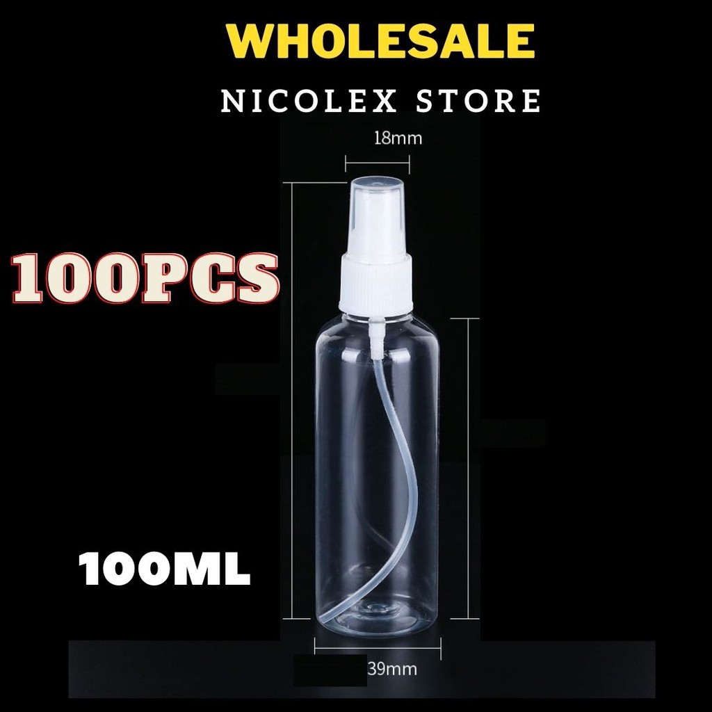 [NICOLEX] 100ml spray bottle, 100pcs, Alcohol Perfume Cologne Small ...