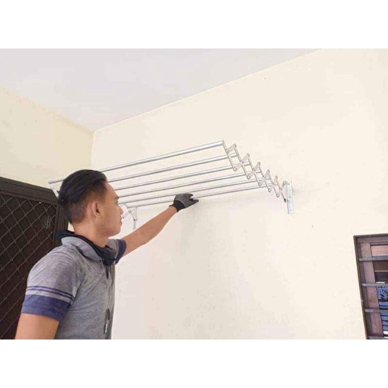 Wall Laundry Rack Sampayan non rust | Shopee Philippines