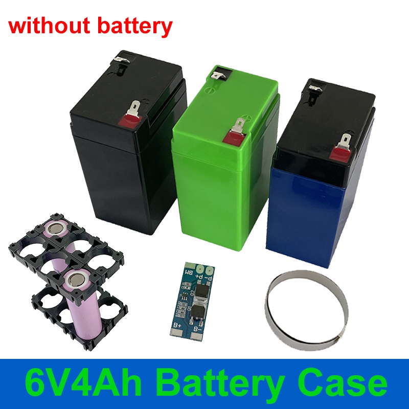 6V 4Ah Battery Case 6V4Ah Emergency Light Battery Box 18650 2x3 Holder ...