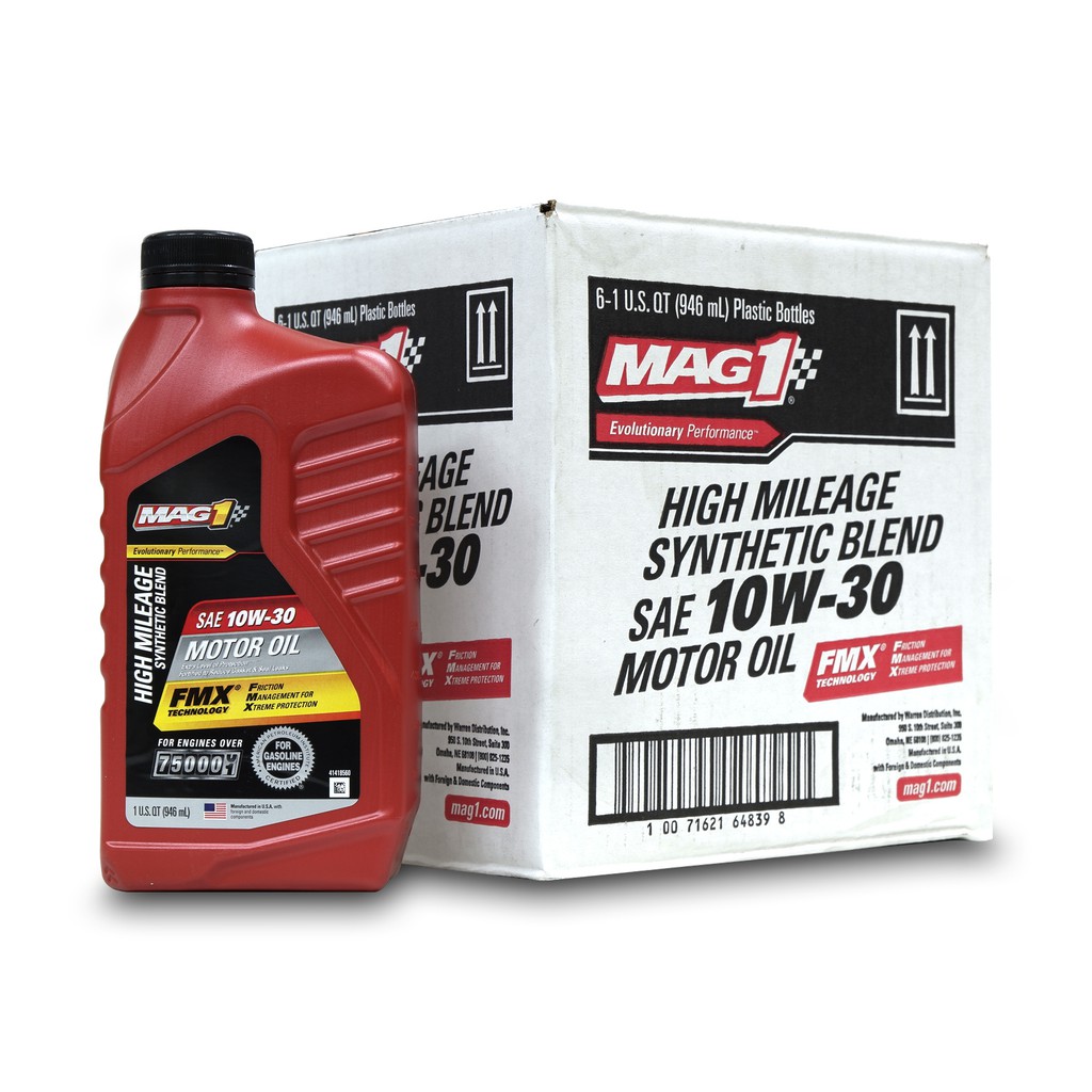 Mag W High Mileage Synthetic Blend Oil Case Shopee Philippines