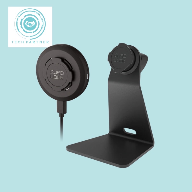 Quad Lock Desk Mount compatible with Wireless Charging Head (Sold