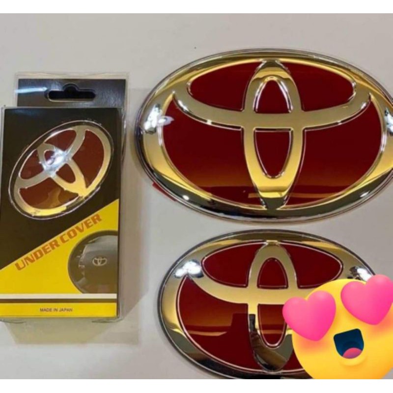 Toyota Wigo 20122022 Red Toyota Logo Emblem (Front Rear Steering Wheel) Shopee Philippines