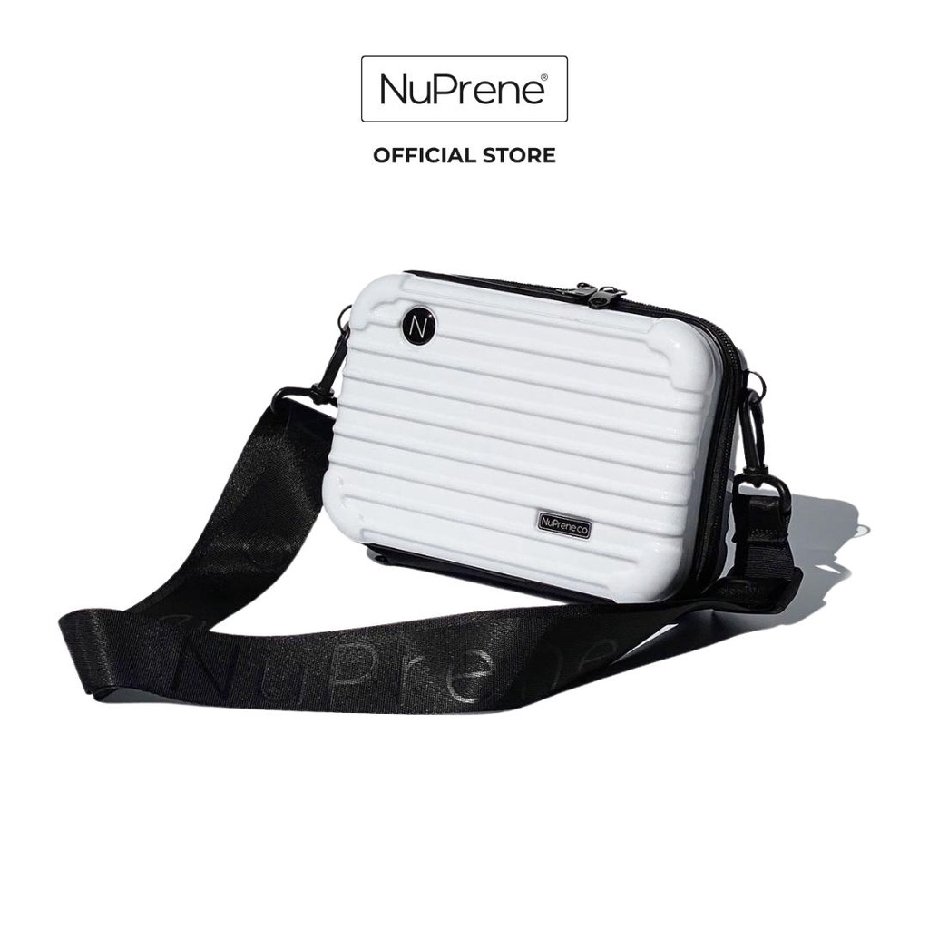 NuPrene - Van-Ya - White Mini Travel Bag for Women and Men - Sling Bag ...