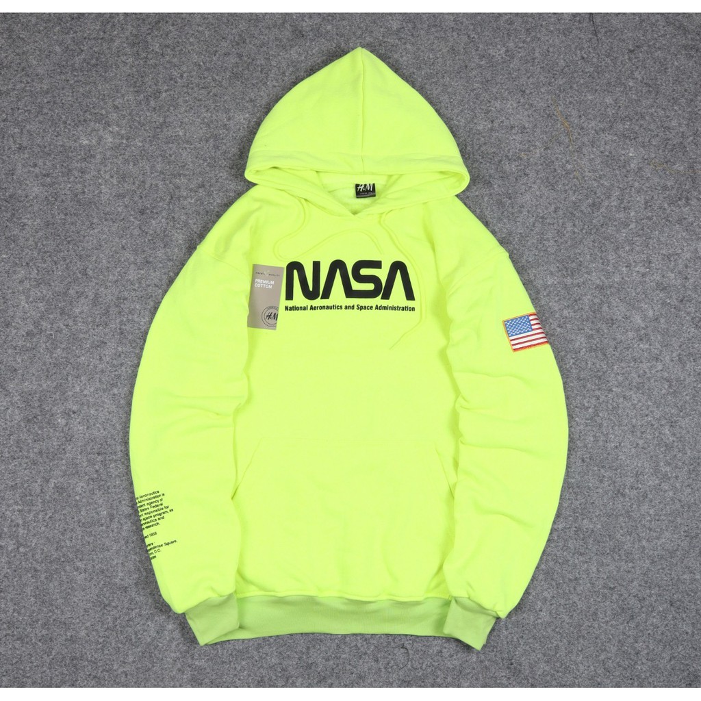 Neon green nasa hoodie sale