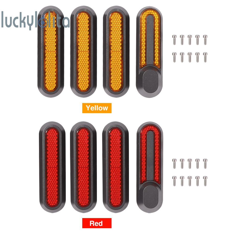 LUC-4pcs Protective Shells Reflective Stickers for M365 Scooter Front ...