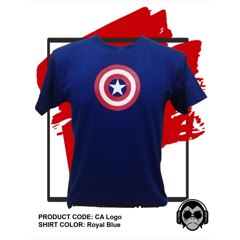 Captain America (CA shield) ADULT AND KIDS SIZE, marvel character inspired shirt Shopee