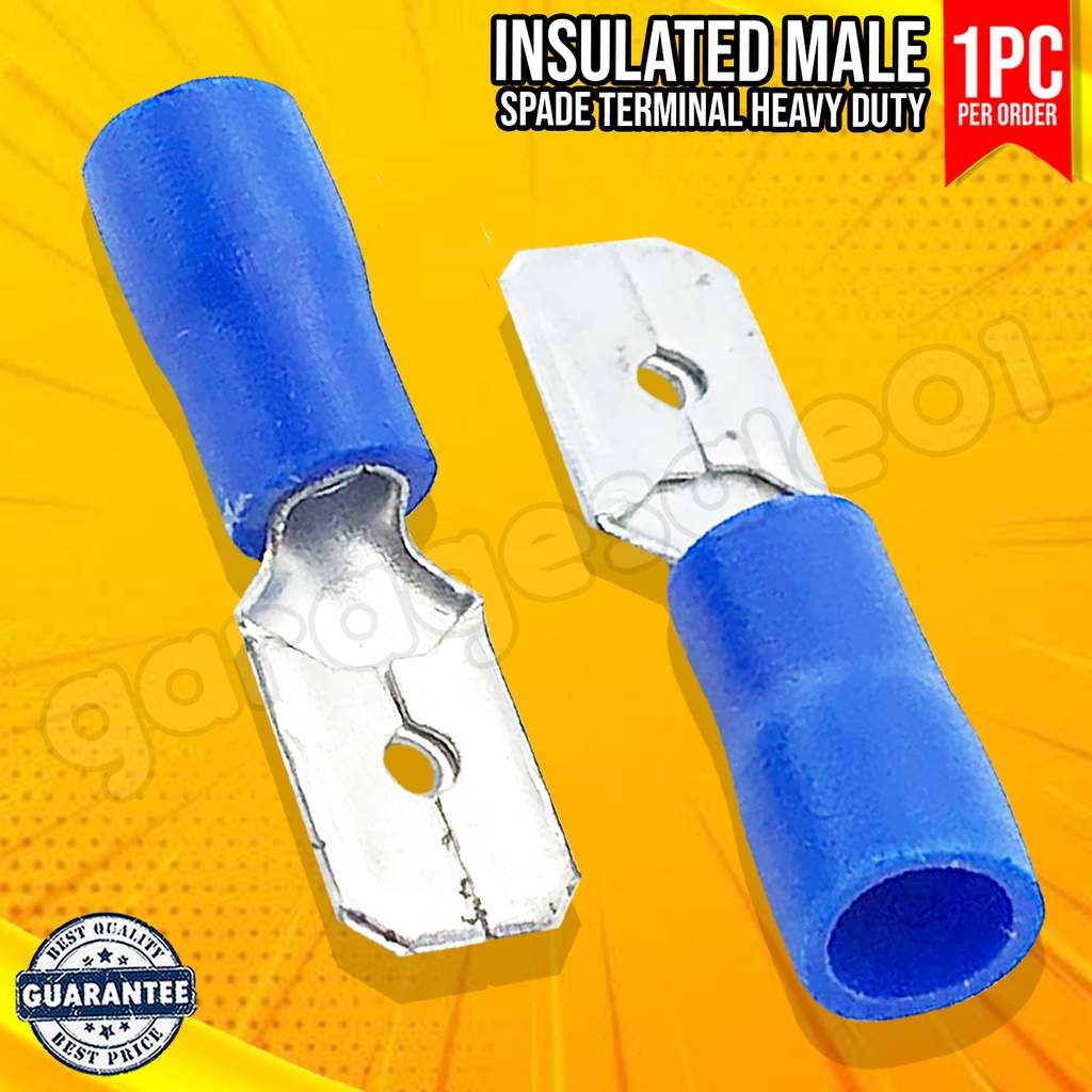 Male Insulated Spade Wire Connector Electrical Crimp Terminal (Per