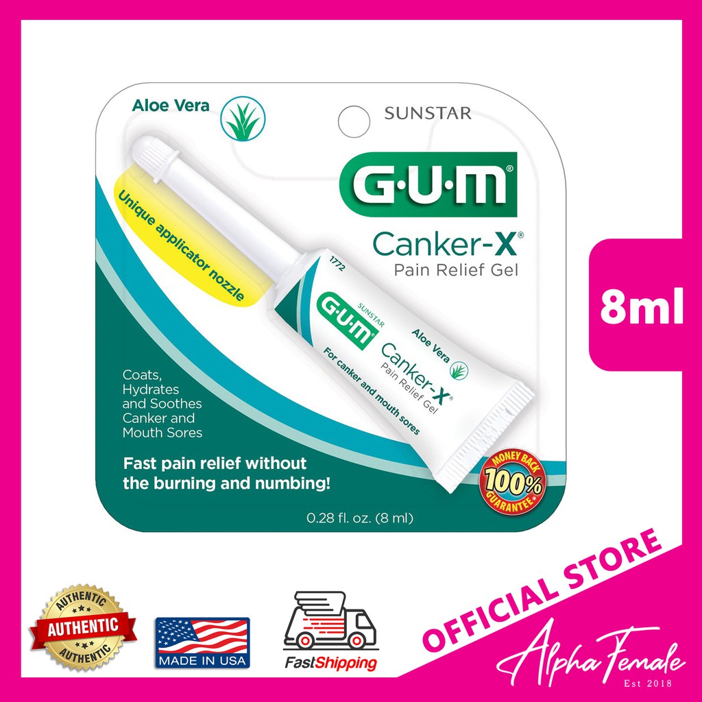 GUM CankerX Pain Relief Gel for Mouth Canker Sore or Singaw Shopee