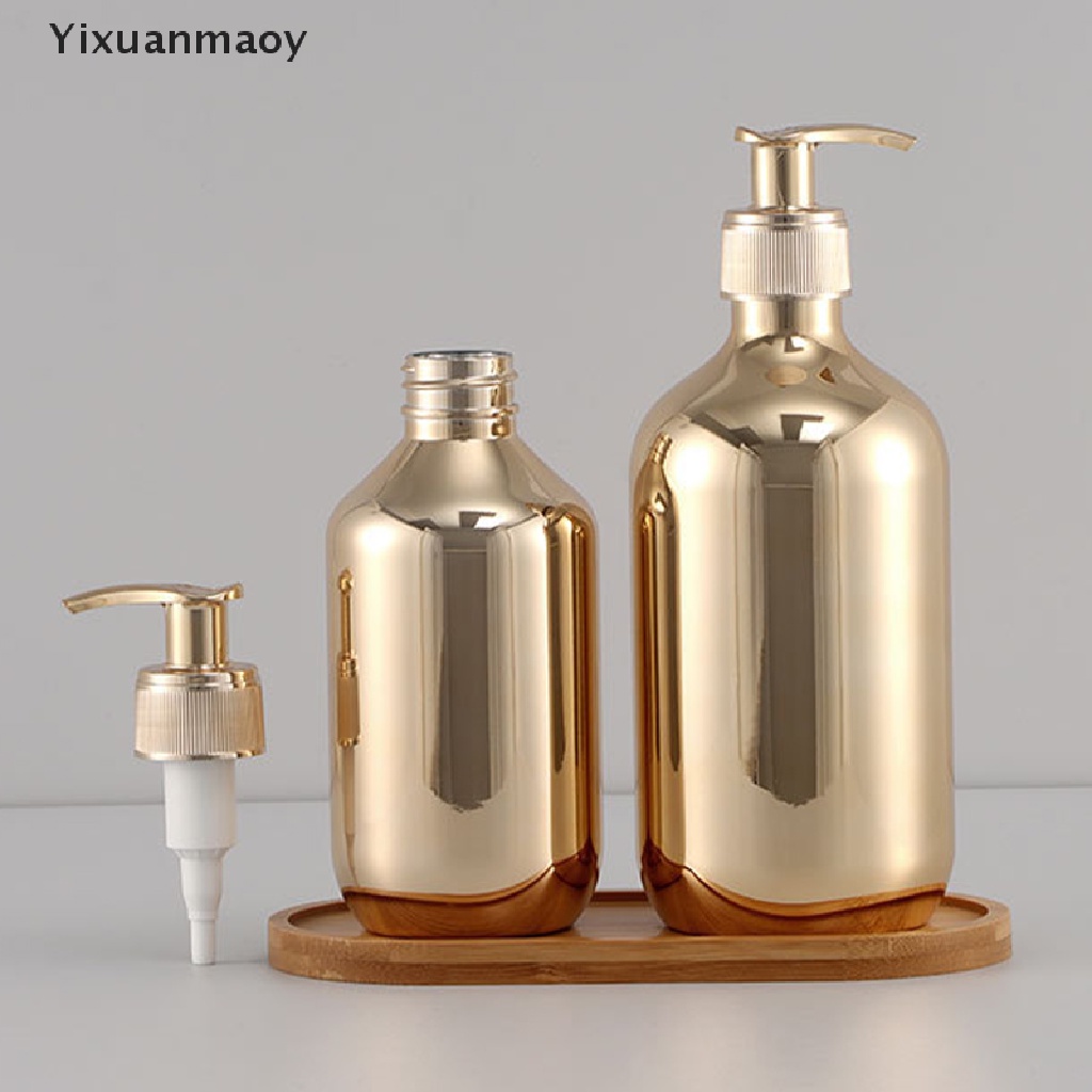300ml Hand Soap Dispensers Gold Chrome Liquid Soap Bottles Round