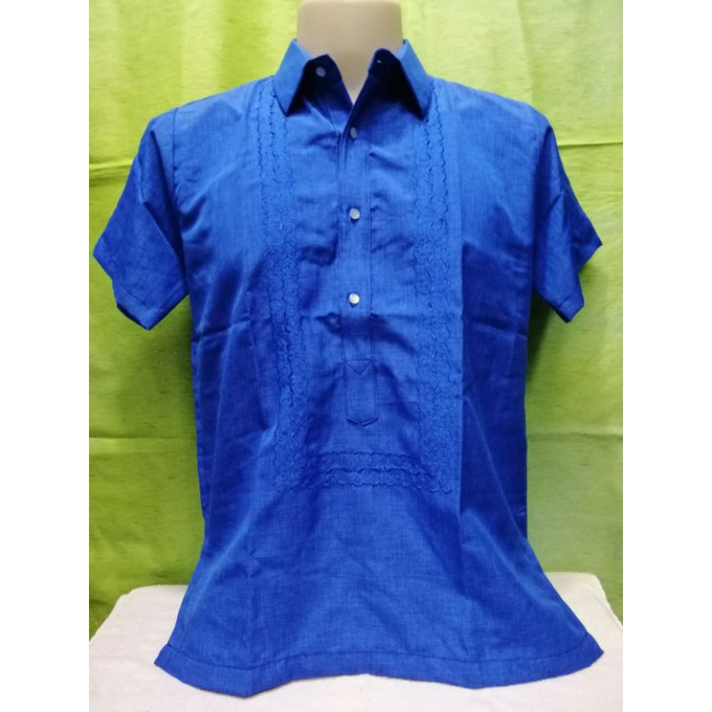 polo barong blue