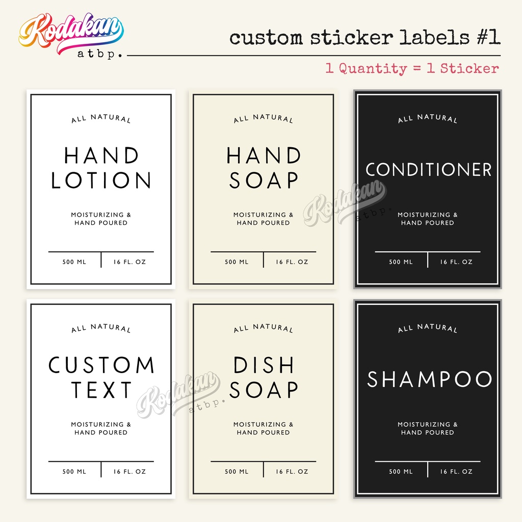 Customized Pantry Labels Waterproof Vinyl Stickers, Laminated ...