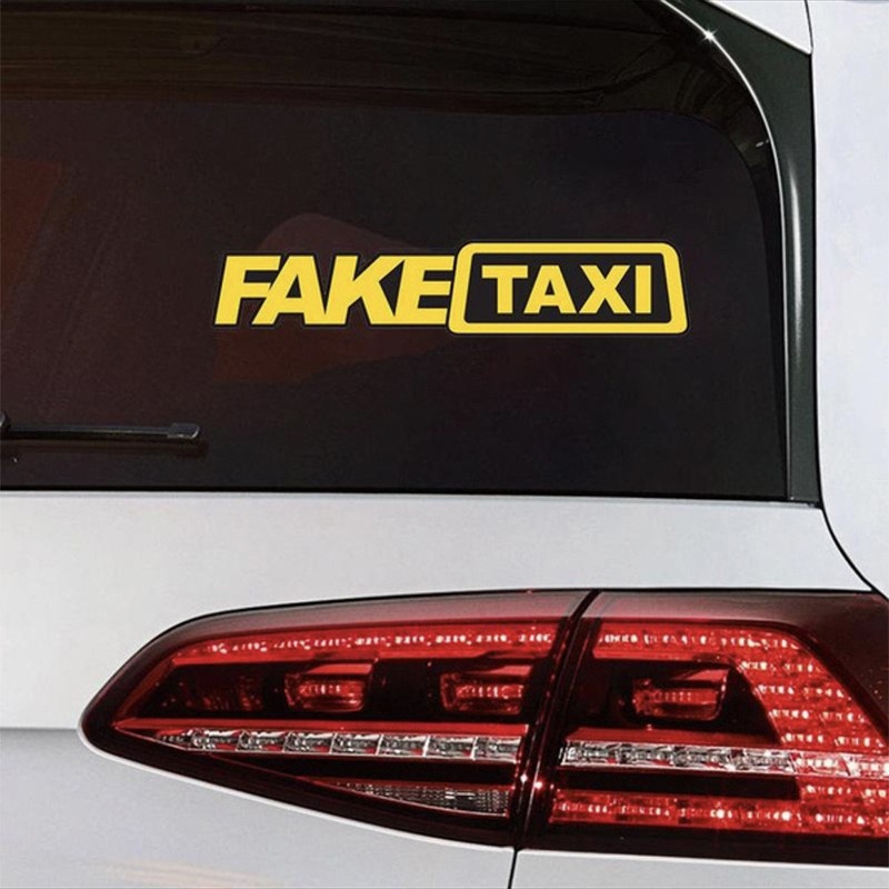 good!Car Sticker Fake Taxi DIY Car Modified Decal SUV All Sedan ...