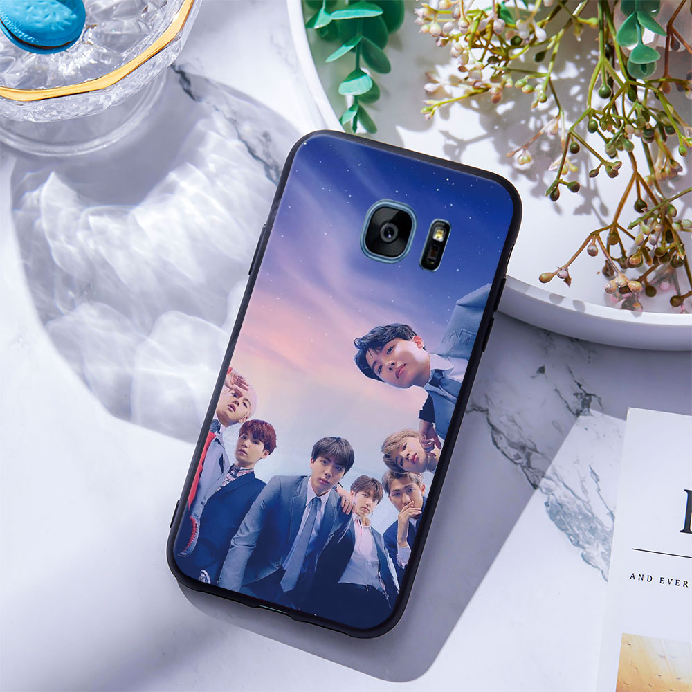 Samsung Galaxy S7 Edge S8 S9 Plus Soft Case Cover BTS Silicone