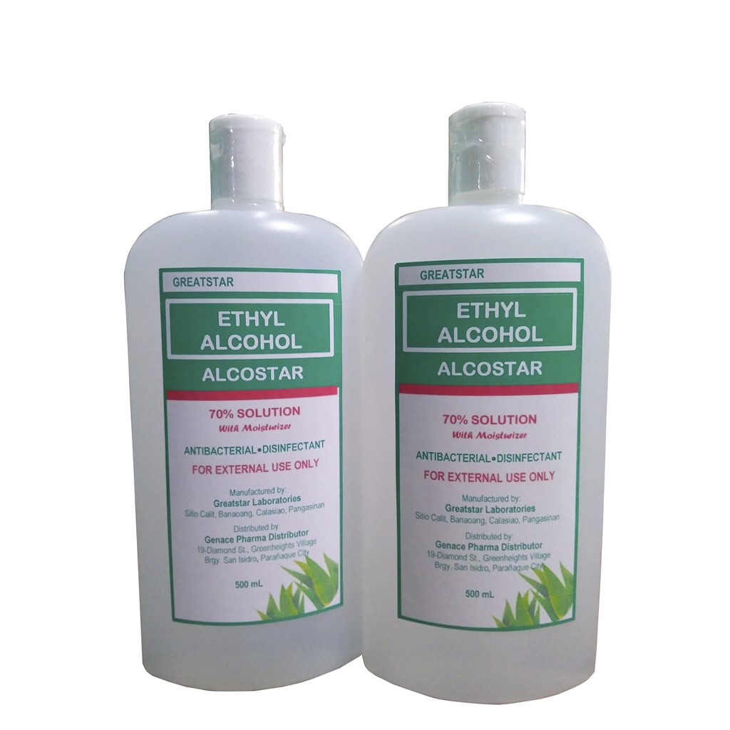 ALCOSTAR by Greatstar 70% Ethyl Alcohol (500 ml) | Shopee Philippines