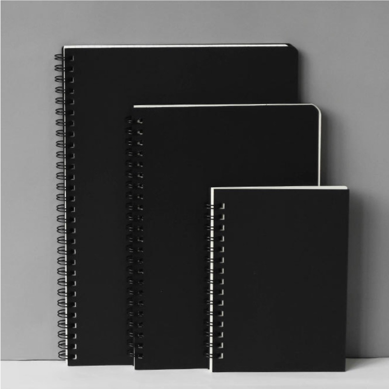 Notebook A4 A5 Sketch Book Spiral Wire O Planner Journal Black Notebook