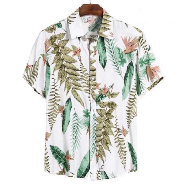 fashion floral hawaiian summer polo shirt