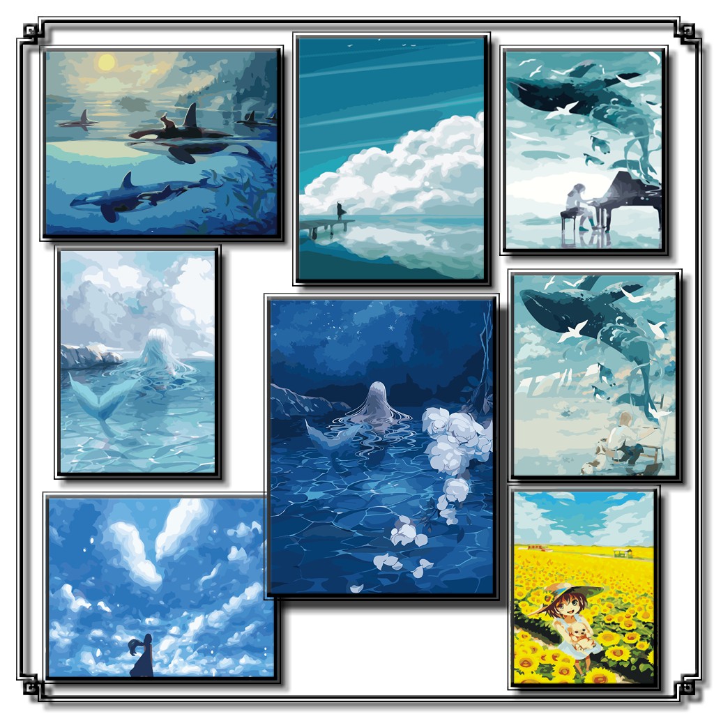 40*50 cm canvas DIY Digital Oil Painting Paint By Numbers on Canvas ...