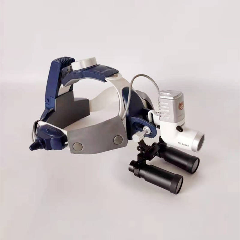 Magnifying Glass 4/5/6.0X Binocular Loupes+Medical Headlight 5W LED ...