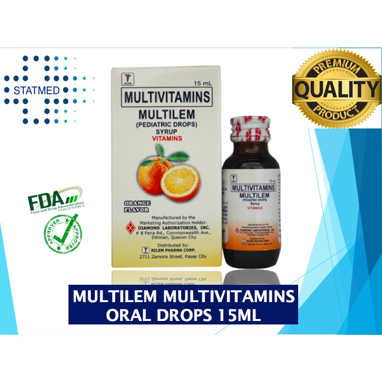 Multivitamins MULTILEM Pediatric Drops 15mL Shopee Philippines
