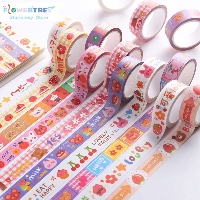 Gold Foil Washi Tape Feather Leaves Insect Sticky Decorative Tapes