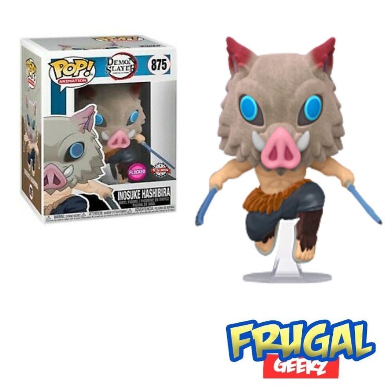 Funko Pop! Inosuke Hashibira Flocked - Demon Slayer Vinyl Figure + Protector