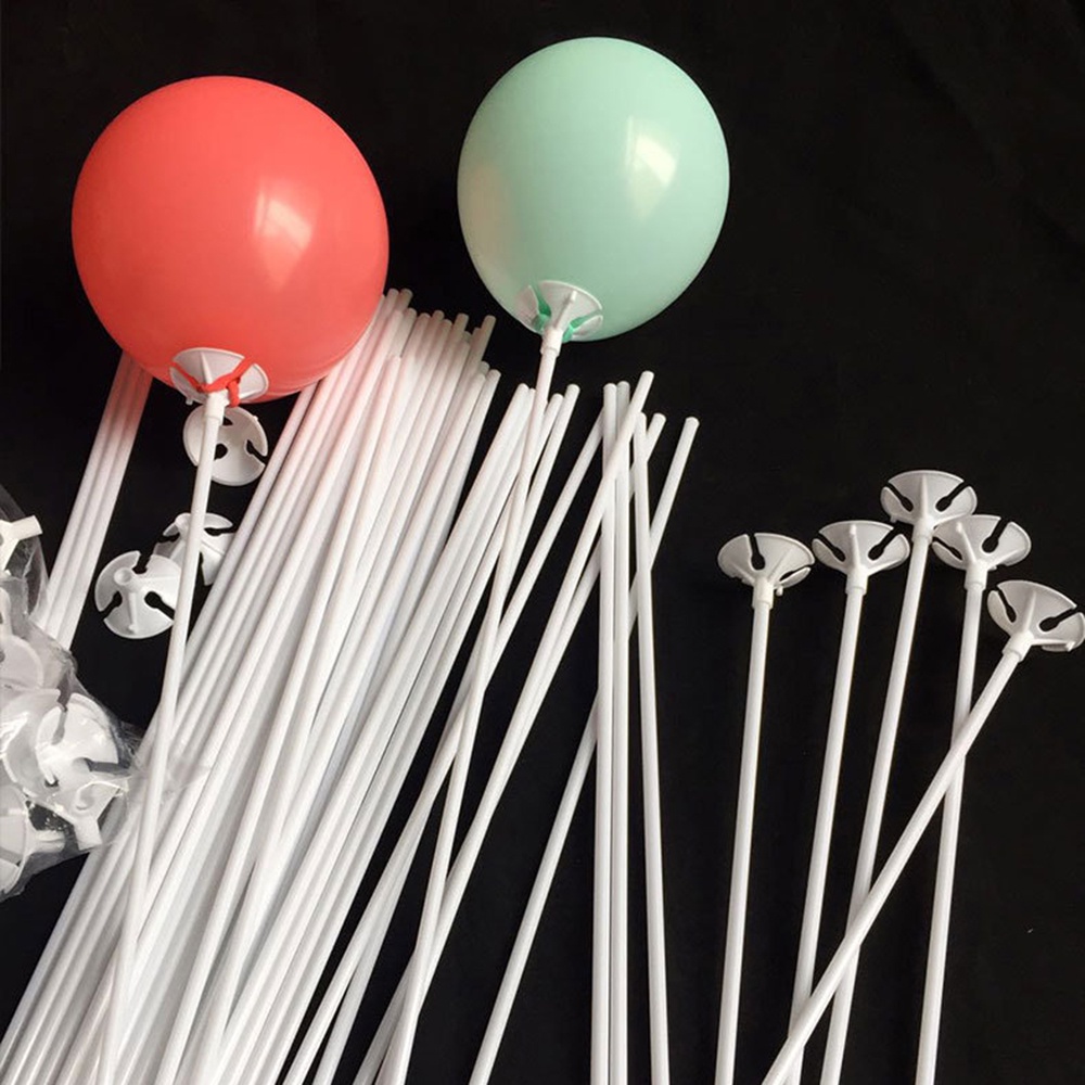 20pcs Balloon Stick 32cm 40cm Latex Balloon Stick Hand Balloon Holder