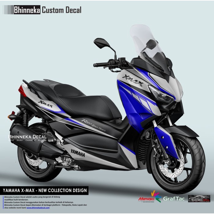 YAMAHA XMAX BLUE GRAPHIC Decal Sticker | Shopee Philippines