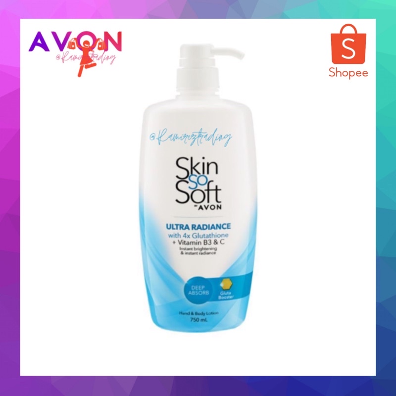 AVON SSS LOTION SKIN SO SOFT ULTRA RADIANCE WITH 4X GLUTATHIONE HAND ...