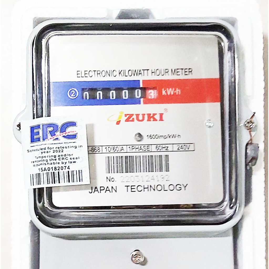 Izuki Submeter w/ ERC Seal 240V 10(60)Amp PK-868 Electronic Type ...