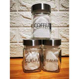 Pantry Set - Coffee, Sugar and Creamer Glass Container