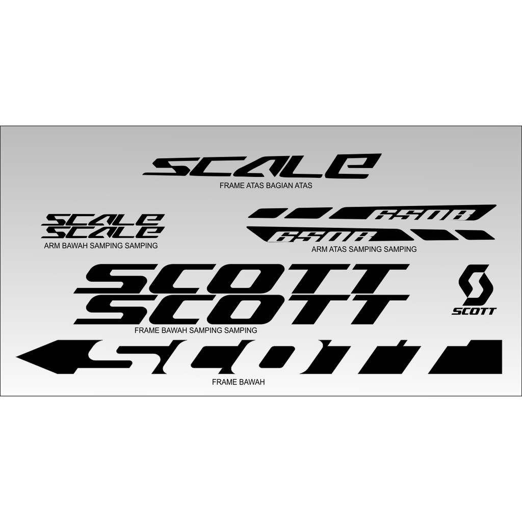 Scott bike clearance decals