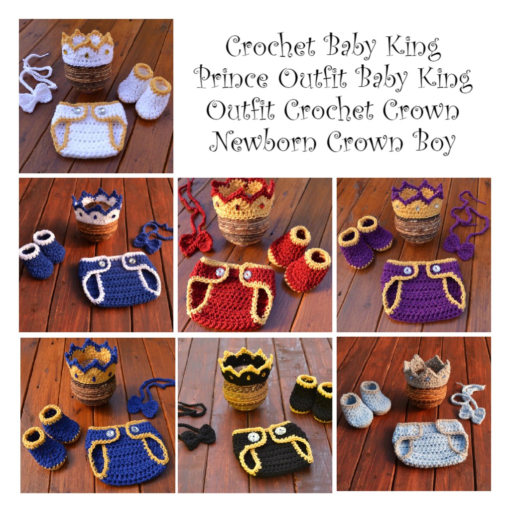 Crochet baby king outfit sale