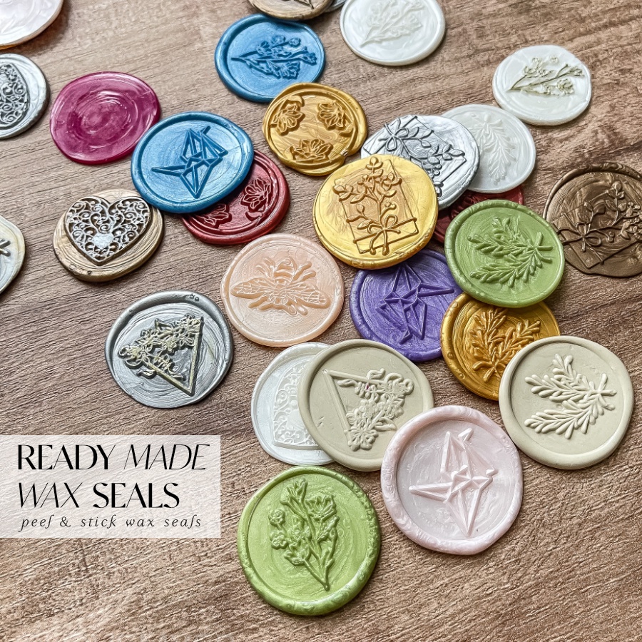 Wholesale 20Pcs 10 Colors Adhesive Wax Seal Stickers 