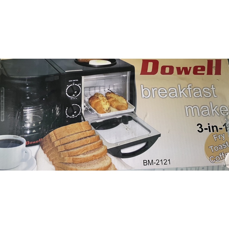 Dowell BM-22 3-in-1 Breakfast Maker, Kitchen Appliance, Small Appliance