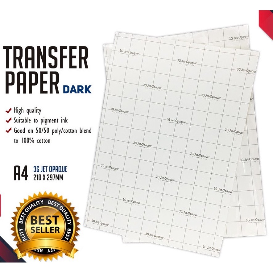 3G Jet-Opaque Heat Transfer Paper – 50 Sheets, 11x17 Inches, For Dark & Colored Fabrics - View #3