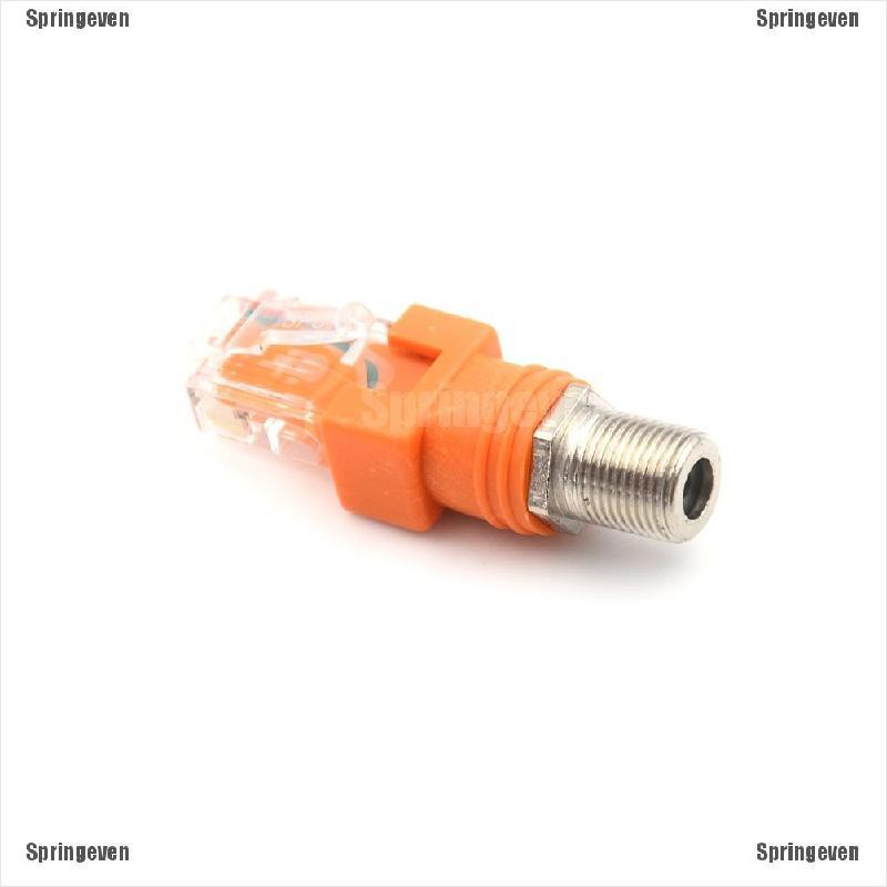 ☆COD☆New F Female to RJ45 Male Coaxial Coax Coupler Adapter RJ45 to RF ...