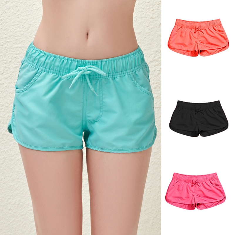 Women Sports Swimming Quick Dry Summer High Waist Beach Shorts Shopee Philippines